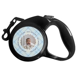 Baby Boy Photo Retractable Dog Leash - Small (Personalized)