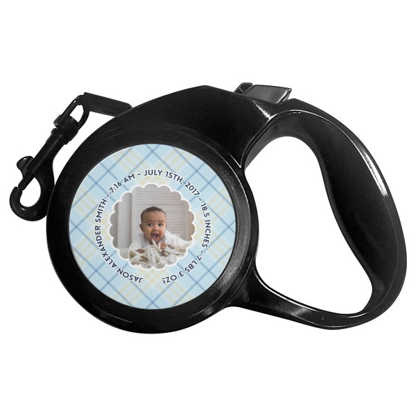 Custom Baby Boy Photo Retractable Dog Leash - Small (Personalized)