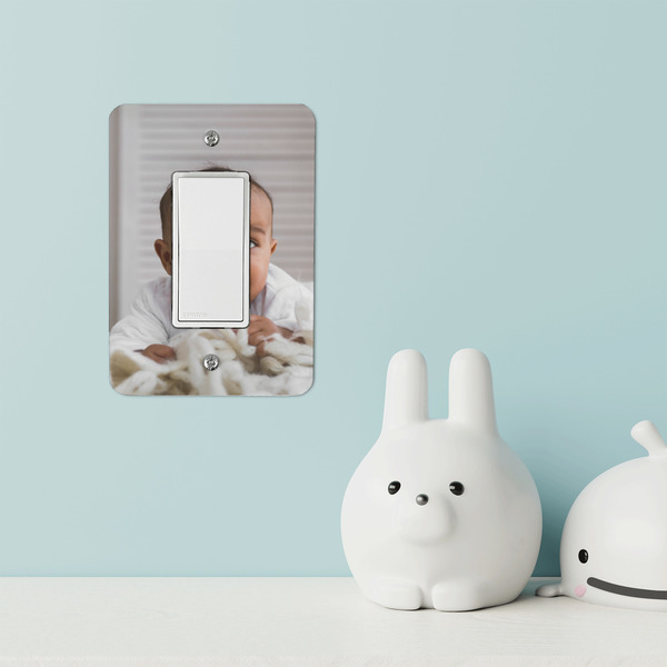 Baby Boy Photo Rocker Light Switch Covers - Single - IN CONTEXT