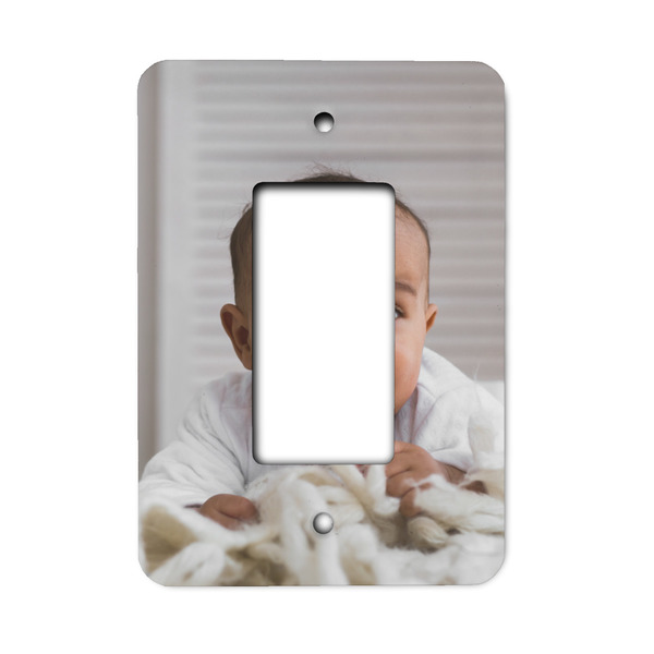 Custom Baby Boy Photo Rocker Style Light Switch Cover - Single Switch