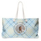 Baby Boy Photo Large Rope Tote Bag - Front View