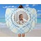 Baby Boy Photo Round Beach Towel - In Use