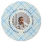 Baby Boy Photo Round Rubber Backed Coaster (Personalized)