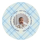 Baby Boy Photo Round Decal - Small (Personalized)
