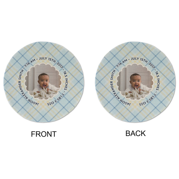 Baby Boy Photo Round Linen Placemats - APPROVAL (double sided)