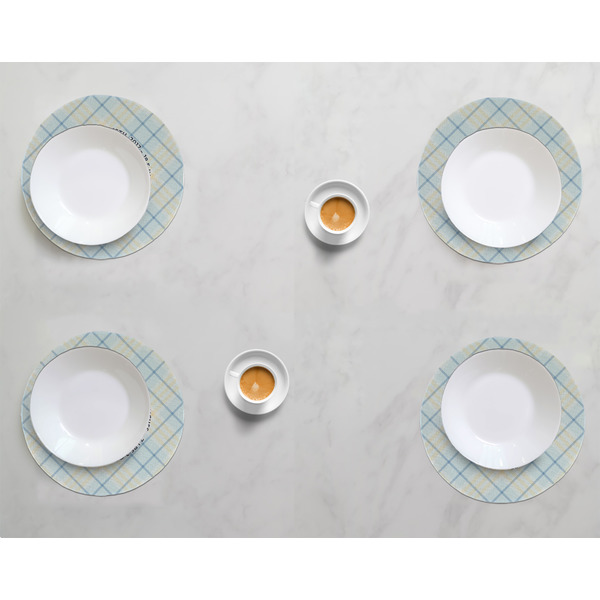 Baby Boy Photo Round Linen Placemats - LIFESTYLE (set of 4)