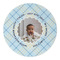 Baby Boy Photo Round Paper Coaster - Approval