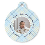 Baby Boy Photo Round Pet ID Tag - Large