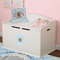 Baby Boy Photo Round Wall Decal on Toy Chest