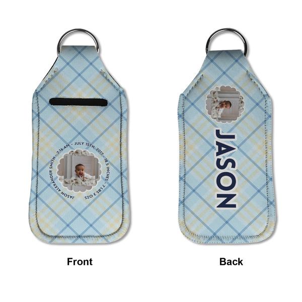 Baby Boy Photo Sanitizer Holder Keychain - Large APPROVAL (Flat)