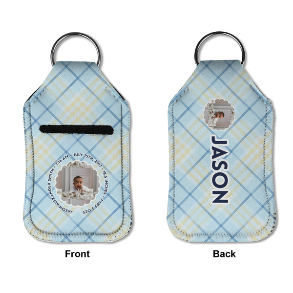 Baby Boy Photo Sanitizer Holder Keychain - Small APPROVAL (Flat)