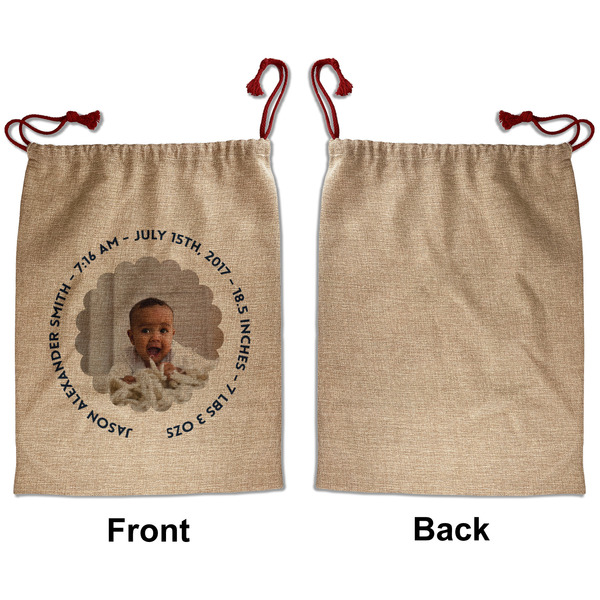 Baby Boy Photo Santa Bag - Approval - Front
