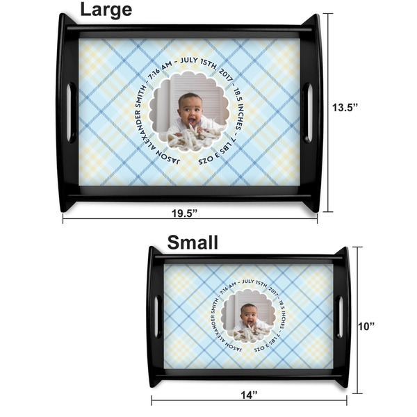 Baby Boy Photo Serving Tray Black Sizes