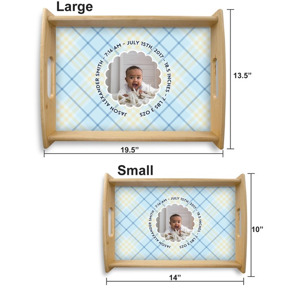 Baby Boy Photo Serving Tray Wood Sizes
