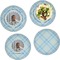 Baby Boy Photo Set of 4 Glass Lunch / Dinner Plate 10" (Personalized)
