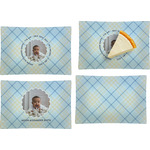 Baby Boy Photo Set of 4 Glass Rectangular Appetizer / Dessert Plate