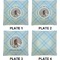 Baby Boy Photo Set of Square Dinner Plates (Approval)