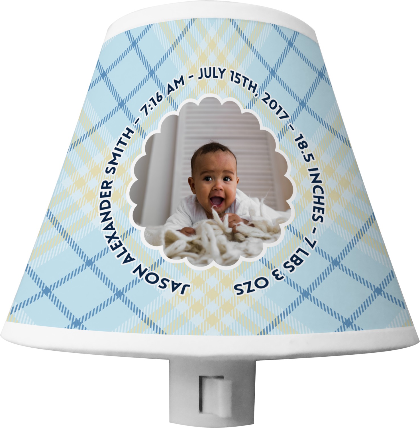 Baby Boy Photo Shade Night Light (Personalized) YouCustomizeIt