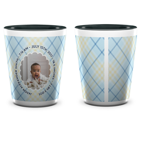 Baby Boy Photo Shot Glass - Two Tone - APPROVAL