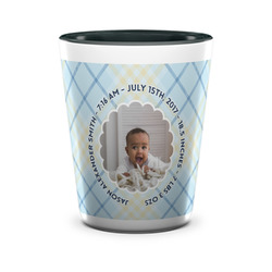 Baby Boy Photo Ceramic Shot Glass - 1.5 oz - Two Tone - Single