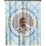 Baby Boy Photo Extra Long Shower Curtain - 70"x84" (Personalized)