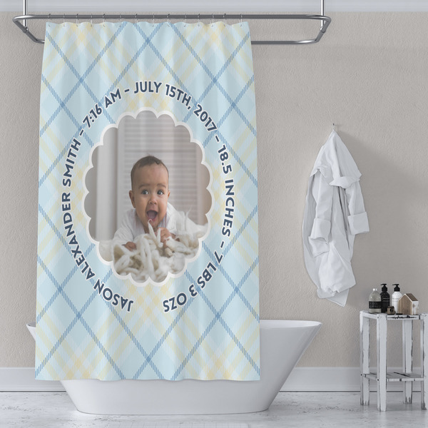 Baby Boy Photo Shower Curtain Lifestyle
