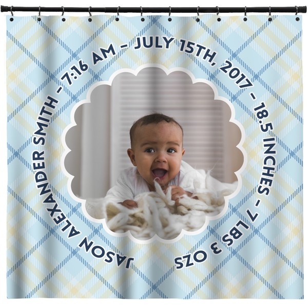 Custom Baby Boy Photo Shower Curtain - Custom Size (Personalized)
