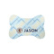 Baby Boy Photo Bone Shaped Dog Food Mat (Small)