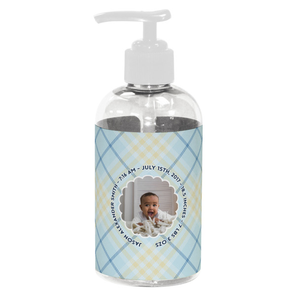 Custom Baby Boy Photo Plastic Soap / Lotion Dispenser (8 oz - Small - White)