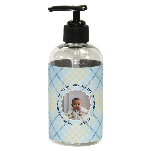 Custom Baby Boy Photo Plastic Soap / Lotion Dispenser (8 oz - Small - Black)