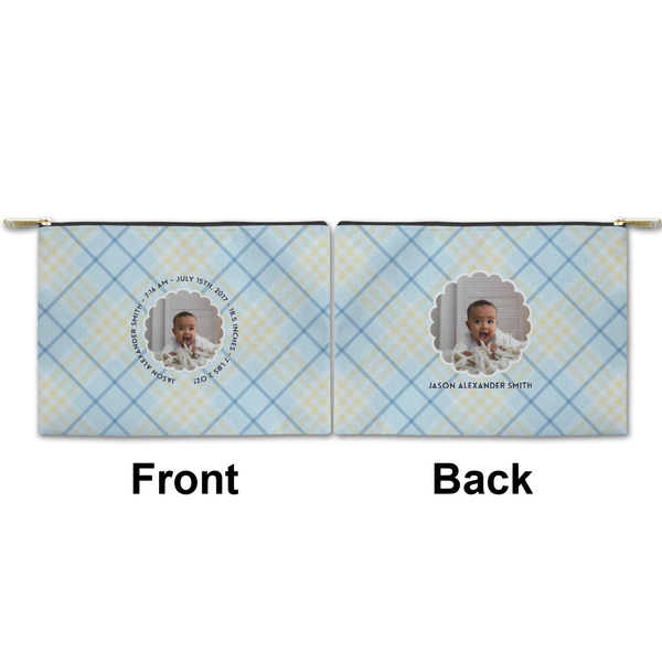 Baby Boy Photo Small Zipper Pouch Approval (Front and Back)