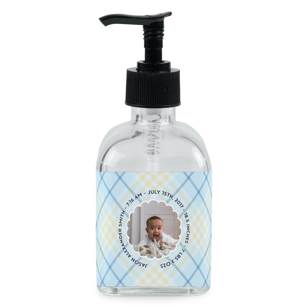 Custom Baby Boy Photo Glass Soap & Lotion Bottle - Single Bottle