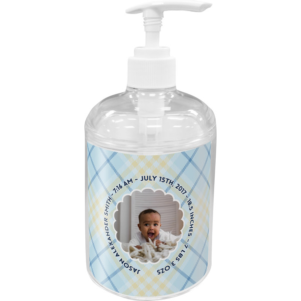 Custom Baby Boy Photo Acrylic Soap & Lotion Bottle
