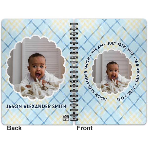 Baby Boy Photo Spiral Journal 7 x 10 - Apvl