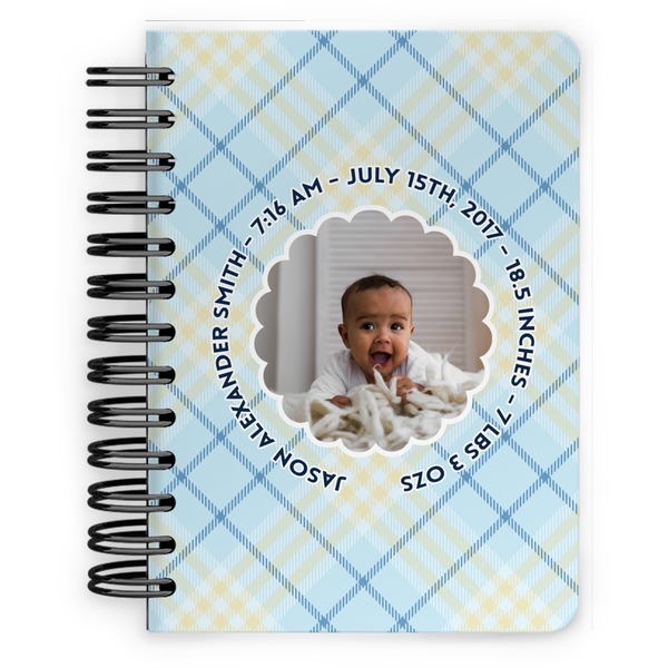 Custom Baby Boy Photo Spiral Notebook - 5x7
