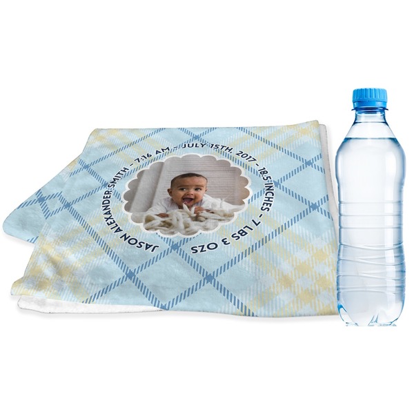 Custom Baby Boy Photo Sports & Fitness Towel (Personalized)