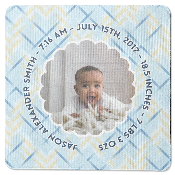 Baby Boy Photo Square Coaster Rubber Back - Single