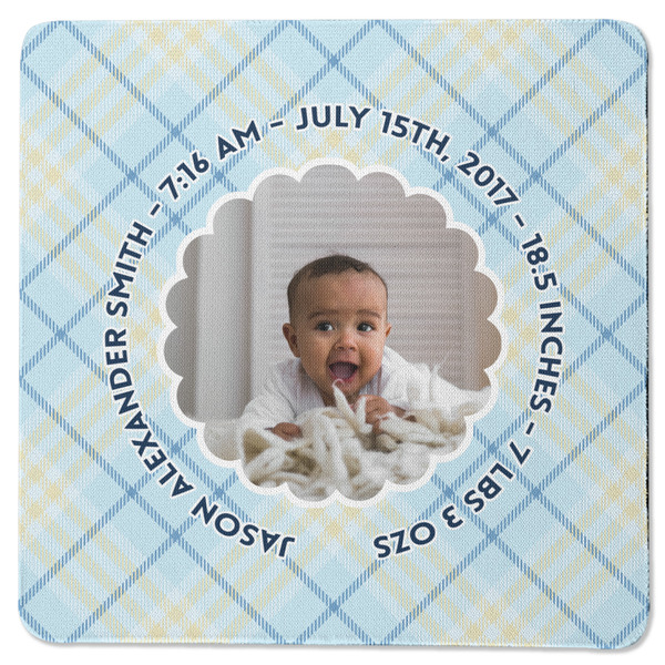 Baby Boy Photo Square Coaster Rubber Back - Single