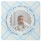 Baby Boy Photo Square Rubber Backed Coaster (Personalized)