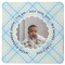 Baby Boy Photo Square Rubber Backed Coaster (Personalized)
