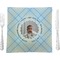 Baby Boy Photo 9.5" Glass Square Lunch / Dinner Plate- Single or Set of 4 (Personalized)