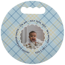 Baby Boy Photo Stadium Cushion (Round) (Personalized)