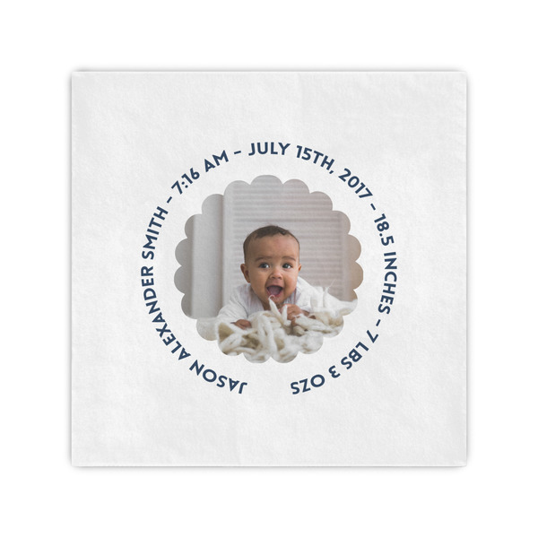 Custom Baby Boy Photo Cocktail Napkins