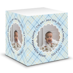 Baby Boy Photo Sticky Note Cube (Personalized)
