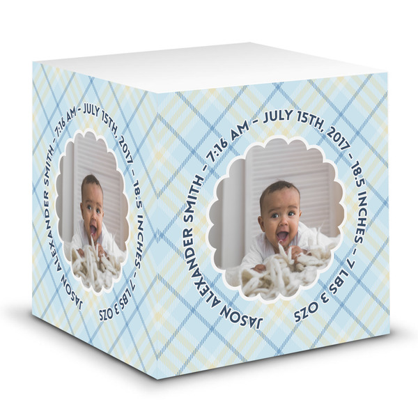 Custom Baby Boy Photo Sticky Note Cube (Personalized)
