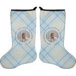 Baby Boy Photo Holiday Stocking - Double-Sided - Neoprene