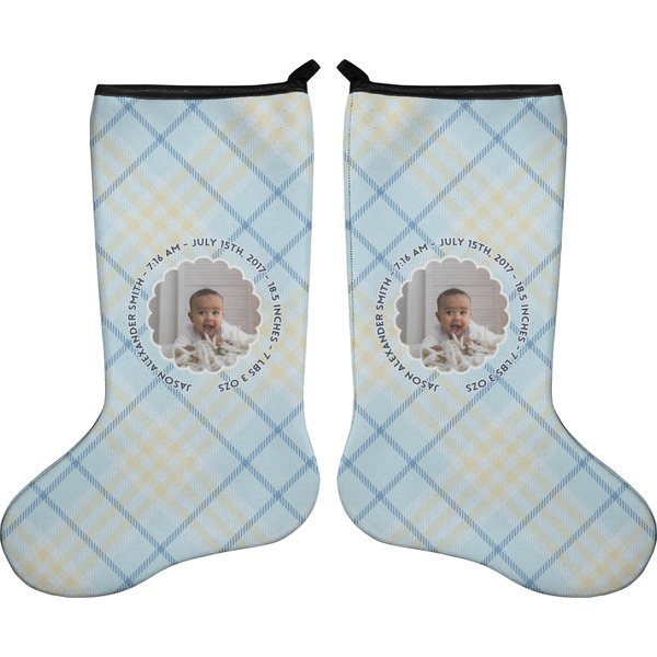 Baby Boy Photo Stocking - Double-Sided - Approval