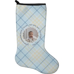 Baby Boy Photo Holiday Stocking - Single-Sided - Neoprene