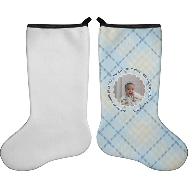 Baby Boy Photo Stocking - Single-Sided - Approval