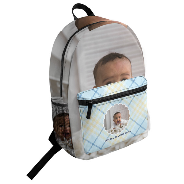 Custom Baby Boy Photo Student Backpack